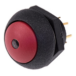 Otto Single Pole Double Throw (SPDT) Momentary Red LED Push Button Switch, IP68S, Panel Mount, 28V dc