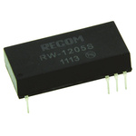 Recom RW DC-DC Converter, 5V dc/ 600mA Output, 9 → 18 V dc Input, 3W, Through Hole, +80°C Max Temp -40°C Min Temp