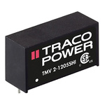 TRACOPOWER TMV 2HI DC-DC Converter, 15V dc/ 132mA Output, 21.6 → 26.4 V dc Input, 2W, Through Hole, +80°C Max