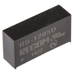 Recom RB DC-DC Converter, ±5V dc/ ±100mA Output, 10.8 → 13.2 V dc Input, 1W, Through Hole, +85°C Max Temp -40°C