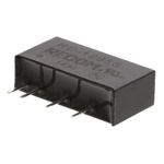 Recom RE DC-DC Converter, 5V dc/ 200mA Output, 10.8 → 13.2 V dc Input, 1W, Through Hole, +85°C Max Temp -40°C