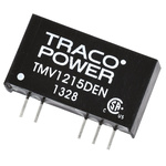 TRACOPOWER TMV EN DC-DC Converter, ±15V dc/ ±30mA Output, 10.8 → 13.2 V dc Input, 1W, Through Hole, +85°C Max
