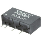 TRACOPOWER TRA 3 DC-DC Converter, 15V dc/ 200mA Output, 21.6 → 26.4 V dc Input, 3W, Through Hole, +85°C Max Temp