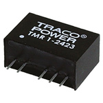 TRACOPOWER TMR 1 DC-DC Converter, 15V dc/ 67mA Output, 36 → 75 V dc Input, 1W, Through Hole, +85°C Max Temp