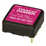 TRACOPOWER THN 30WI DC-DC Converter, 15V dc/ 2A Output, 9 → 36 V dc Input, 30W, Through Hole, +85°C Max Temp