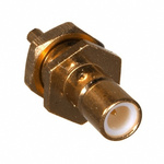 Cinch Connectors 50Ω Straight SMB ConnectorBulkhead Fitting, jack