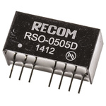 Recom RSO DC-DC Converter, ±5V dc/ ±100mA Output, 4.5 → 9 V dc Input, 1W, Through Hole, +85°C Max Temp -40°C Min