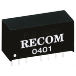 Recom R12P DC-DC Converter, ±15V dc/ ±66mA Output, 10.8 → 13.2 V dc Input, 2W, Through Hole, +90°C Max Temp
