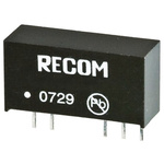 Recom RKZ DC-DC Converter, ±15V dc/ ±66mA Output, 4.5 → 5.5 V dc Input, 2W, Through Hole, +90°C Max Temp -40°C