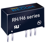 Recom RH DC-DC Converter, ±12V dc/ ±42mA Output, ±10.8 V dc, ±13.2 V dc Input, 1W, Through Hole, +90°C Max Temp -40°C