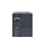 Mitsubishi Inverter Drive, 7.5 kW, 3 Phase, 400 V ac, 17 A, FR-F800 Series