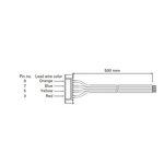 Sanyo Denki SF242 Series Power Cable, 500mm Length