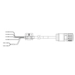 Omron Cable for Use with Servo Motor, 3m Length, 400 → 11000 W, 400 V