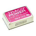 TRACOPOWER TEN 8 DC-DC Converter, 12V dc/ 665mA Output, 9 → 18 V dc Input, 8W, Through Hole, +85°C Max Temp