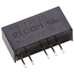 Recom RB DC-DC Converter, ±12V dc/ ±42mA Output, 10.8 → 13.2 V dc Input, 1W, Through Hole, +85°C Max Temp -40°C
