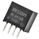 Recom RI DC-DC Converter, 15V dc/ 133mA Output, 21.6 → 26.4 V dc Input, 2W, Through Hole, +85°C Max Temp -40°C