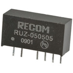 Recom RUZ DC-DC Converter, 5V dc/ 200mA Output, 4.5 → 5.5 V dc Input, 2W, Through Hole, +85°C Max Temp -40°C Min