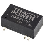 TRACOPOWER TES 2M DC-DC Converter, 5V dc/ 400mA Output, 21.6 → 26.4 V dc Input, 2W, Surface Mount, +71°C Max