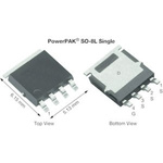 P-Channel MOSFET, 9.4 A, 200 V, 4-Pin PowerPAK SO-8L Vishay Siliconix SQJ431AEP-T1_GE3