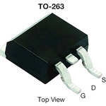 N-Channel MOSFET, 100 A, 40 V, 3-Pin D2PAK Vishay SQM40020E_GE3