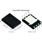 N-Channel MOSFET, 165 A, 60 V, 8-Pin PowerPAK SO-8 Vishay SiR626ADP-T1-RE3