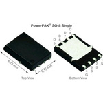 N-Channel MOSFET, 130 A, 80 V, 8-Pin PowerPAK SO-8 Vishay SIR680LDP-T1-RE3