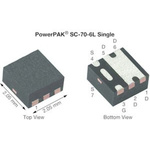 P-Channel MOSFET, 10 A, 40 V, 6-Pin SC-70-6L Vishay Siliconix SQA405EJ-T1_GE3