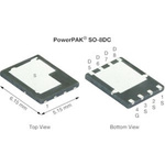 N-Channel MOSFET, 100 A, 30 V, 8-Pin PowerPAK SO-8DC Vishay Siliconix SiDR392DP-T1-GE3