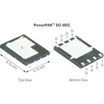 N-Channel MOSFET, 100 A, 25 V, 8-Pin PowerPAK SO-8DC Vishay SIDR140DP-T1-RE3