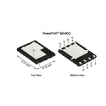 N-Channel MOSFET, 153 A, 80 V, 8-Pin PowerPAK SO-8DC Vishay SIDR5802EP-T1-RE3