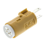 LED Reflector Bulb, Yellow, 24V dc