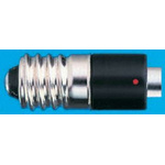 LED Reflector Bulb, E10, White, Single Chip, 4.8mm dia., 110V ac