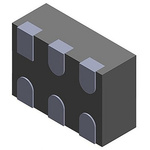 STMicroelectronics USBULC6-2M6, Dual-Element Uni-Directional ESD Protection Array, 6-Pin μQFN