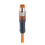 Lumberg Automation, RSMV Series, Straight Male M8 to Open lead Cordset, 4 Core 200mm Cable