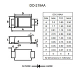 Diodes Inc LT4ME70A-WP, TVS Diode DO-219AA