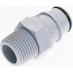 Straight Hose Coupling 3/8in Coupling Insert - Valved, Thread Mount, PP