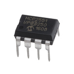 Microchip MCP2551-I/P, CAN Transceiver 1Mbps ISO 11898, 8-Pin PDIP