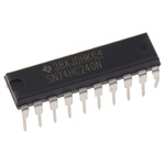 Texas Instruments SN74HC240N Octal-Channel Buffer & Line Driver, 3-State, Inverting, 20-Pin PDIP