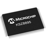 Microchip KSZ8895FQXIA, Ethernet Switch IC, 10/100Mbps, 3.3 V, 128-Pin PQFP