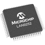 Microchip LAN9252/PT, Ethernet Controller, 100Mbps, SPI, 3.3 V, 64-Pin TQFP-EP