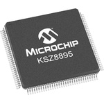 Microchip KSZ8895MLXI, Ethernet Switch IC, 10/100Mbps MII, 3.3 V, 128-Pin LQFP