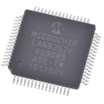 Microchip LAN9252I/PT, Ethernet Controller, 100Mbps MDI, MDIX, MII, RMII, Host Bus, 3.3 V, 64-Pin TQFP