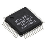 Microchip KSZ8863RLL, Ethernet Switch IC, 10Mbps MII, RMII, 1.8 V, 3.3 V, 48-Pin LQFP
