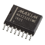 Maxim Integrated MAX232ECWE+ Line Transceiver, 16-Pin SOIC W