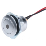 ITW 57M Single Pole Single Throw (SPST) Latching Blue LED Push Button Switch, IP67, 16.1 (Dia.)mm, Panel Mount, 48V dc