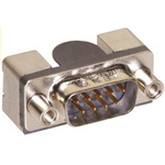 Harting D-Sub 9 Way Right Angle SMT D-sub Connector Plug, 2.76mm Pitch, with Boardlocks, M3 Female Screwlocks