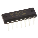 Texas Instruments SN74LS74AN Dual D Type Flip Flop IC, 14-Pin PDIP