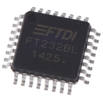 FTDI Chip FT232BL-REEL, USB to Serial UART, 32-Pin LQFP