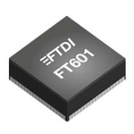 FTDI Chip FT601Q-B-T, USB Bridge IC, 2-Channel, 480 Mbps, 5Gbit/s, USB 2.0, USB 3.0, 3.3 V, 76-Pin QFN