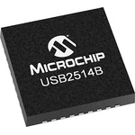 Microchip USB2514BI-AEZG-TR, USB Controller, I2C, USB 2.0, 3.3 V, 36-Pin QFN